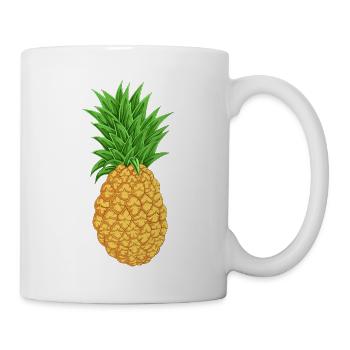 Ananas - Tasse - Weiß - Rechts