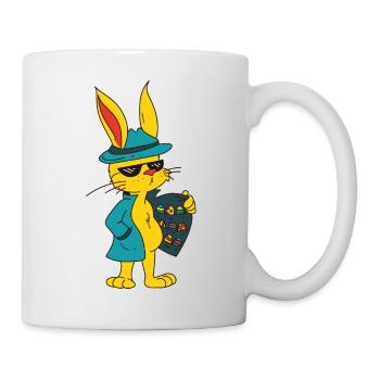 Lustige Oster Motive osterhase ostereier - Tasse - Weiß - Rechts