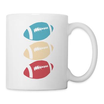 Amerikanischer Football amerikanisch Vektor Stolz - Tasse - Weiß - Rechts