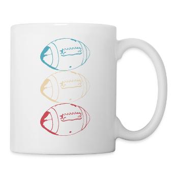 Amerikanischer Football amerikanisch Vektor Stolz - Tasse - Weiß - Rechts
