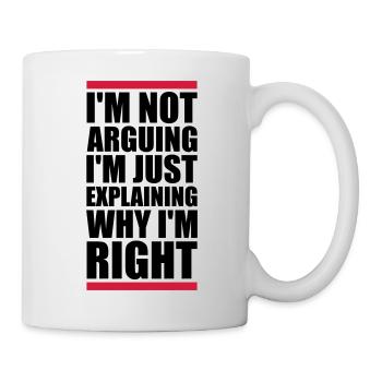 Je ne discute pas - Mug blanc - blanc - Droite