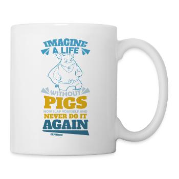 Cochon - Mug blanc - blanc - Droite