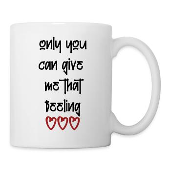 love love Saint-Valentin en amour Dicton anglais - Mug blanc - blanc - Droite