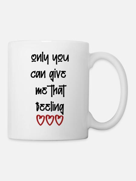 love love Saint-Valentin en amour Dicton anglais - Mug blanc - blanc