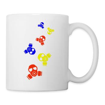 Gas mask symbol - Mug - white - Right