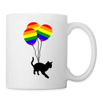 Pride Katze - Aufgeschlossene Katzenliebhaber - Tasse - Weiß - Rechts