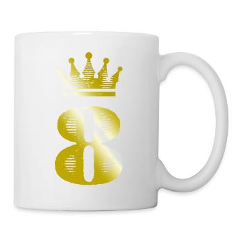 8 Number Crown Gold - Mug - white - Right