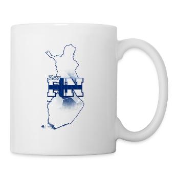 Team FIN Map Finlande avec modèle de balle - Mug blanc - blanc - Droite