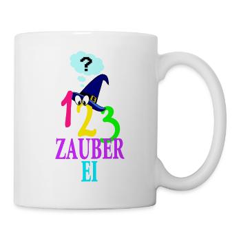 123 Magic Magic Hat Speech Bubble bande dessinée - Mug blanc - blanc - Droite