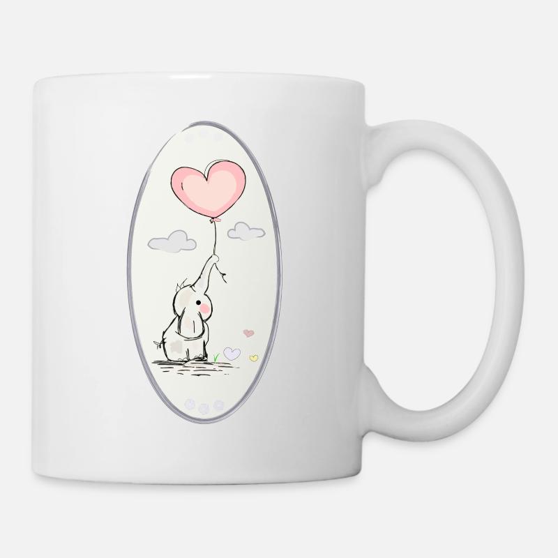 Niedlicher Elefant - Tasse - Weiß