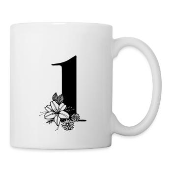 Zahl 1 - Tasse - Weiß - Rechts