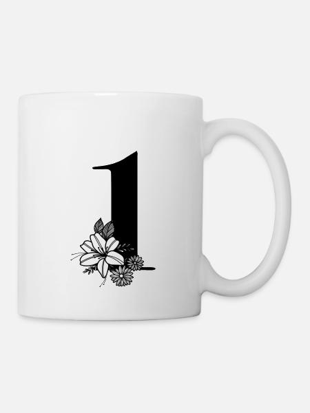 Zahl 1 - Tasse - Weiß