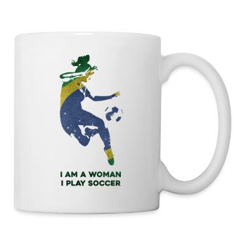 Frauenfußball - Tasse - Weiß - Rechts