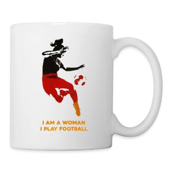 Frauenfußball - Tasse - Weiß - Rechts