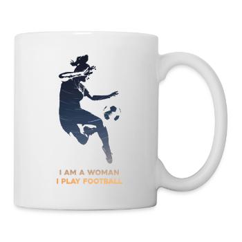 Frauenfußball - Tasse - Weiß - Rechts