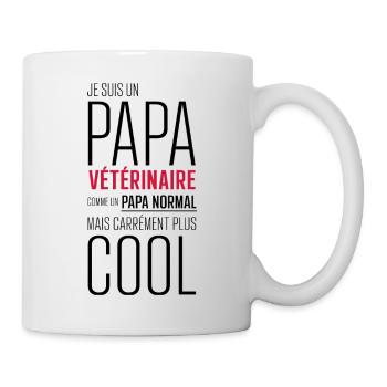je suis un papa vétérinaire / humour veterinaire - Mug blanc - blanc - Droite