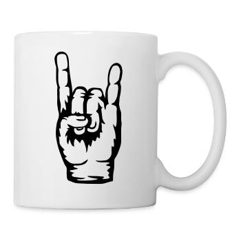 Logo Heavy Metal Hand Signal - Mug - white - Right