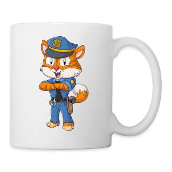 Policier des chats - Mug blanc - blanc - Droite