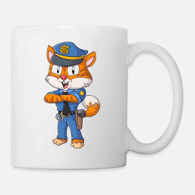 Policier des chats - Mug blanc - blanc