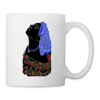 artistique portrait d'une femme - Mug blanc - blanc - Droite