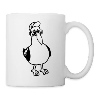 Mouette cool lunettes de soleil bonnet - Mug blanc - blanc - Droite