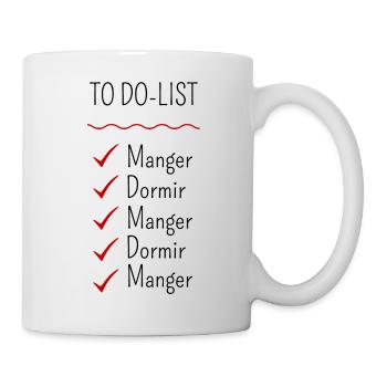 to do list manger dormir - Mug blanc - blanc - Droite