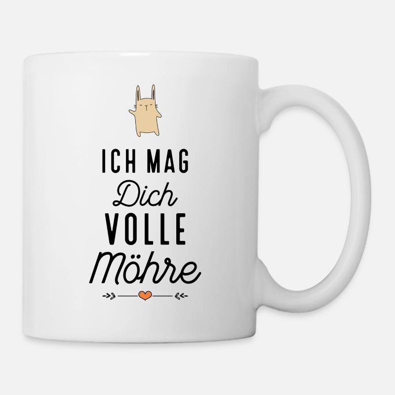 Lustige Sprüche mit Hasi - Tasse - Weiß