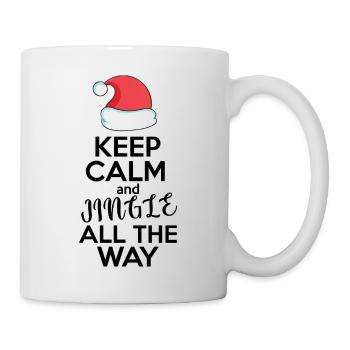 keep calm and jingle all they way funny shirt - Mug - white - Right
