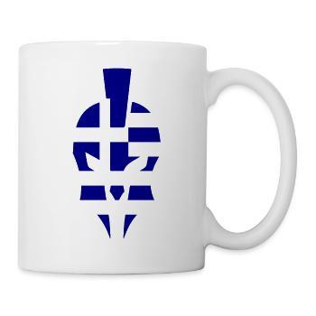 Griechische Helm - Tasse - Weiß - Rechts
