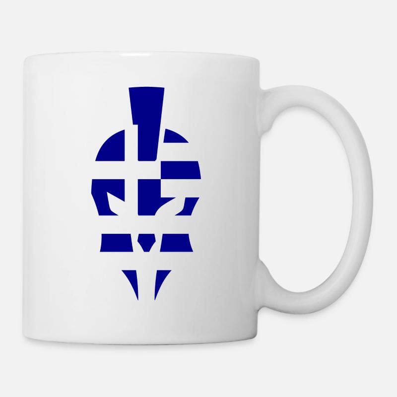 Casque grec - Mug blanc - blanc