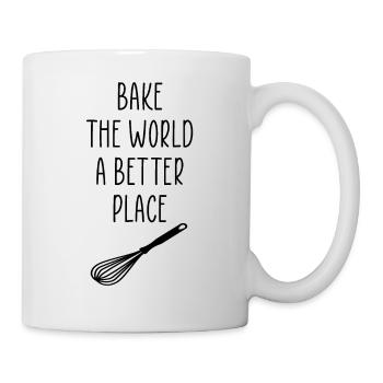 backen Sie die Welt ein besserer Ort Schneebesen - Tasse - Weiß - Rechts