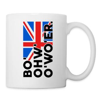 Bo'ohw'o'wo'er Funny Cool British Flag - Mug - white - Right
