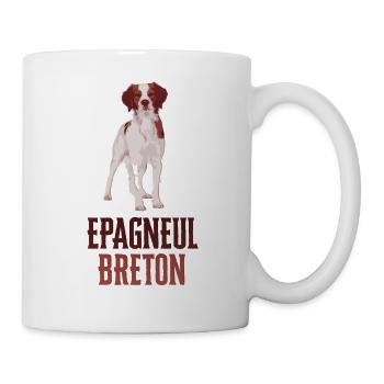 Chien de race epagneul breton - Mug blanc - blanc - Droite