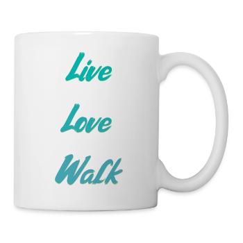 Live Love Walk - Tasse - Weiß - Rechts