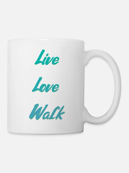 Live Love Walk - Tasse - Weiß