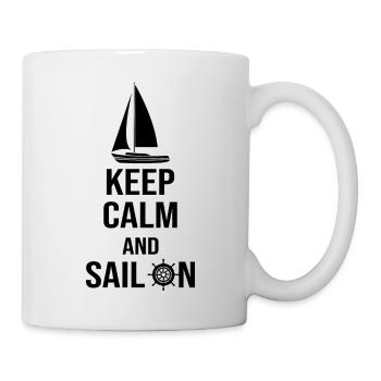 Restez calme et naviguez - Mug blanc - blanc - Droite