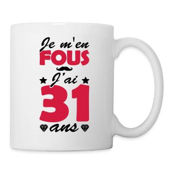 j ai 31 ans / humour anniversaire 31 ans - Mug blanc - blanc - Droite