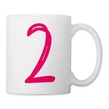2 JAHRE. 2. JUBILÄUM. GEBURTSTAG 2 JAHRE. 2 - Tasse - Weiß - Rechts