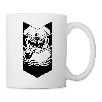 capitaine d’otaries à fourrure sur la côte moin moin landratte - Mug blanc - blanc - Droite