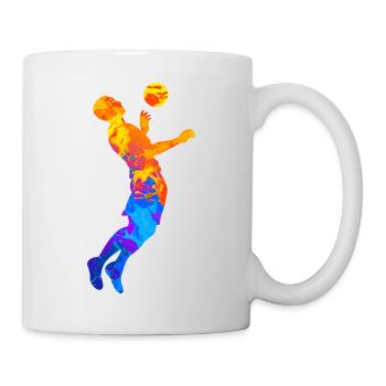 Fußball Fußballer Fußballverein Silhouette - Tasse - Weiß - Rechts