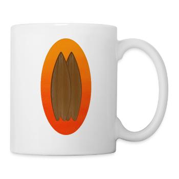 Logo de la planche de surf - Mug blanc - blanc - Droite