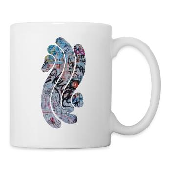 Retro Musik Graffiti Spritzer Vintage-Farbe bunt - Tasse - Weiß - Rechts