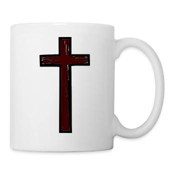 Croix chrétienne Confiance en Dieu Vecteur Jésus - Mug blanc - blanc - Droite