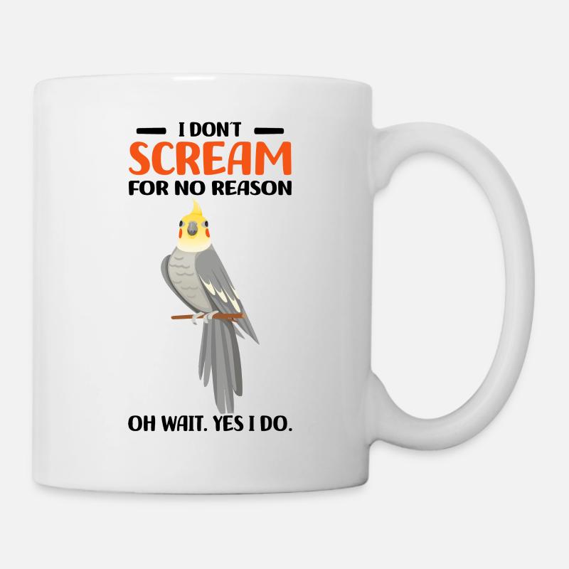 Nymphensittich - Tasse - Weiß