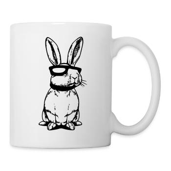 Lapin Animal de compagnie Cool Lunettes de soleil Lapin Vecteur - Mug blanc - blanc - Droite