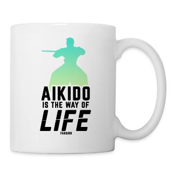 Aikido Schwertkampf Japan - Tasse - Weiß - Rechts