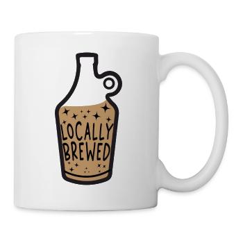 Brassée localement - Mug blanc - blanc - Droite