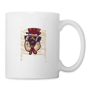 Huhn Bauernhof Geflügel Hahn Hühner Geschenk - Tasse - Weiß - Rechts