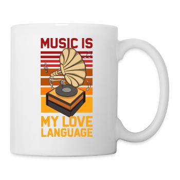 Musik ist meine Liebessprache ( Grammophon ) - Tasse - Weiß - Rechts