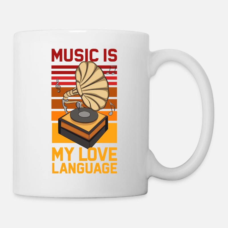 music is my love language ( gramophone ) - Mug - white